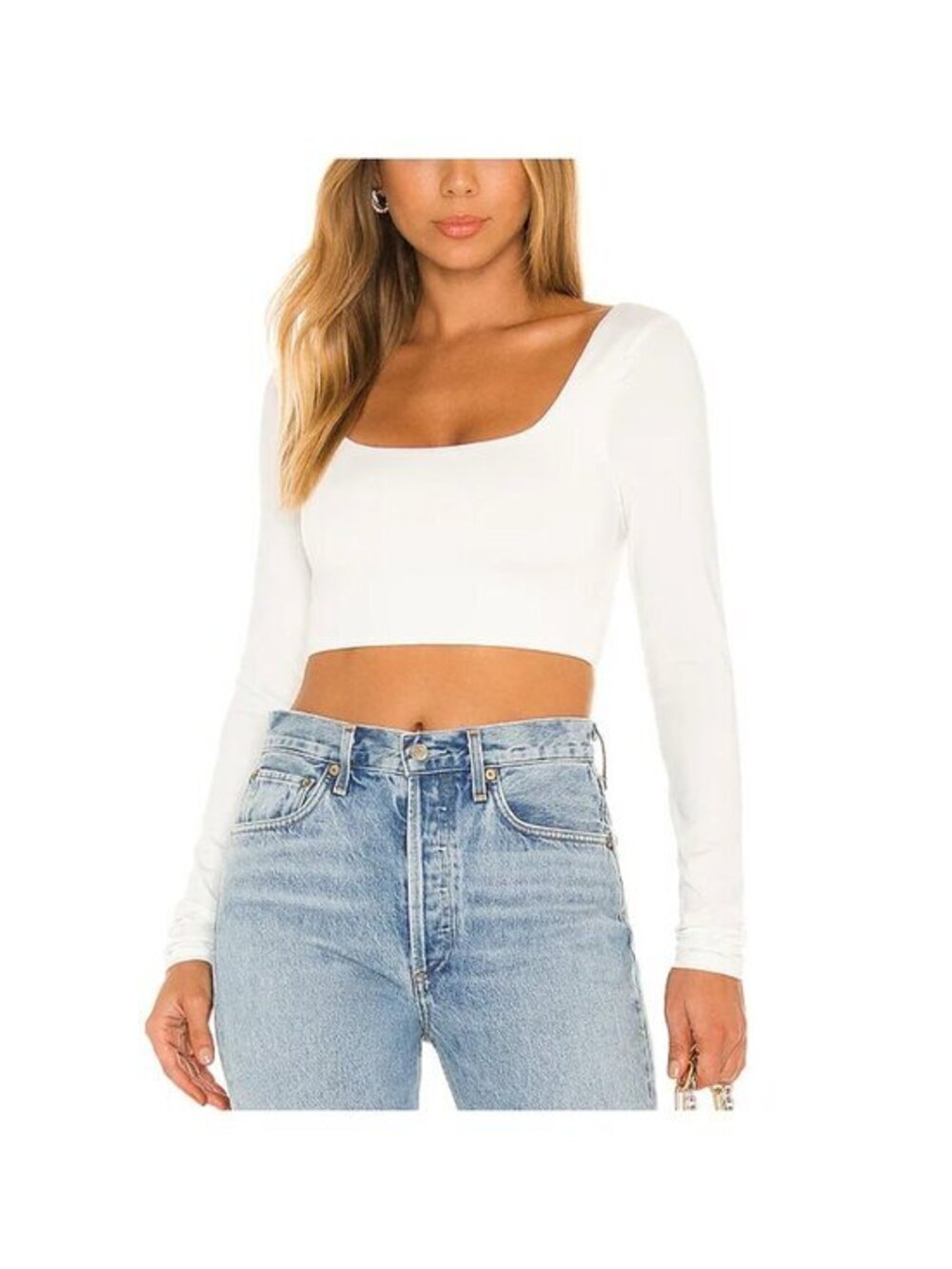 Lovers and Friends Devyn Crop Top in Ivory